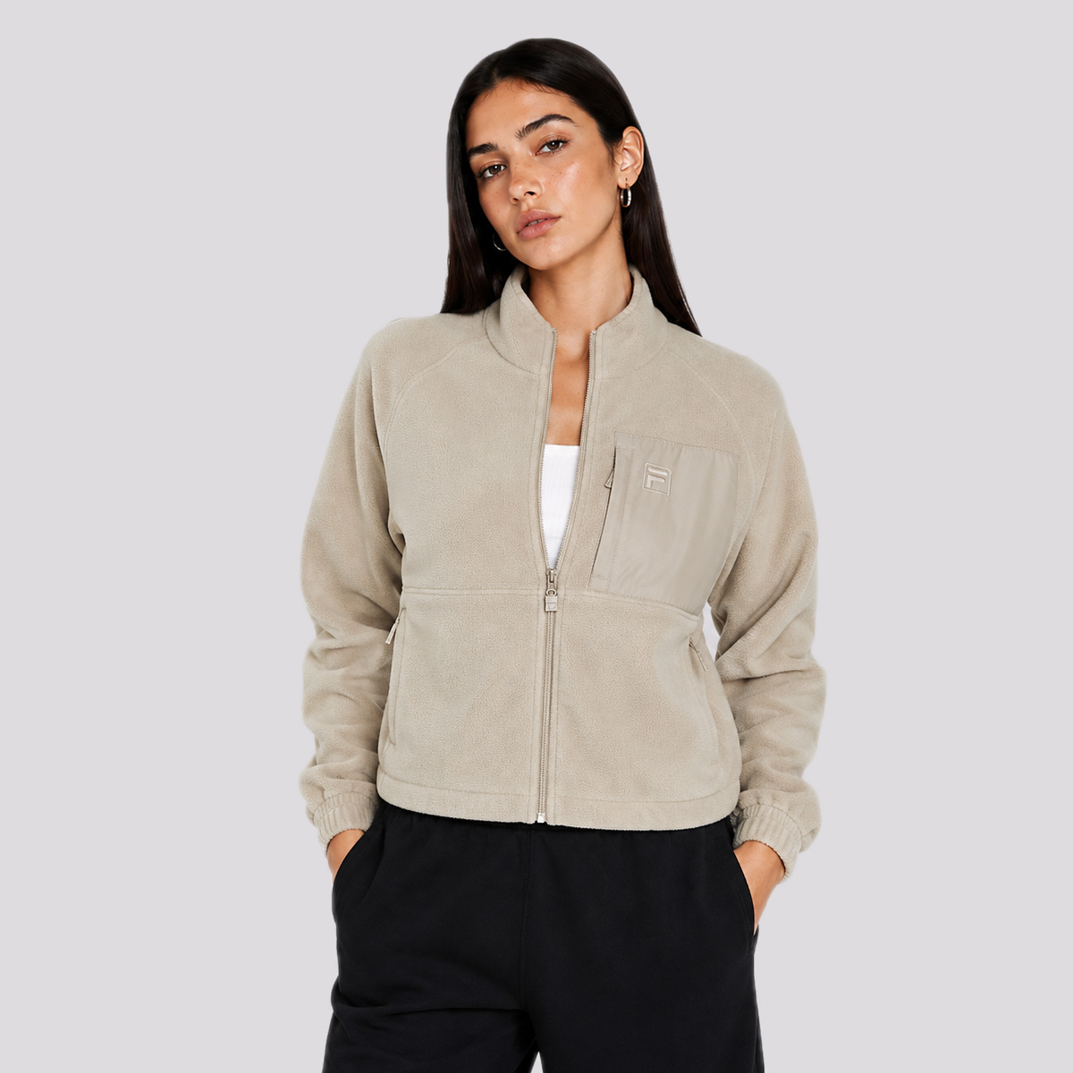 Jaqueta Fila Microleece Core Classic Feminina Bege