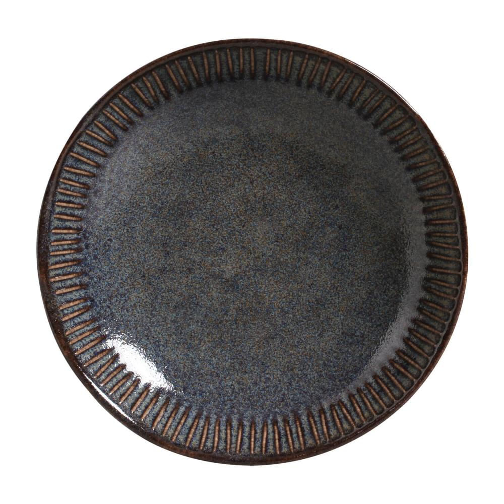 Conjunto com 6 Pratos Fundo Linhas Titanium Ø22,5cm 830ml