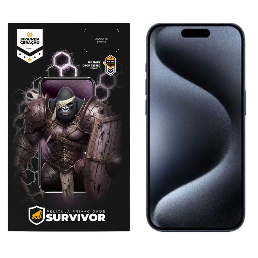 Película iPhone 15 Pro Max - Survivor Privacidade - Gshield