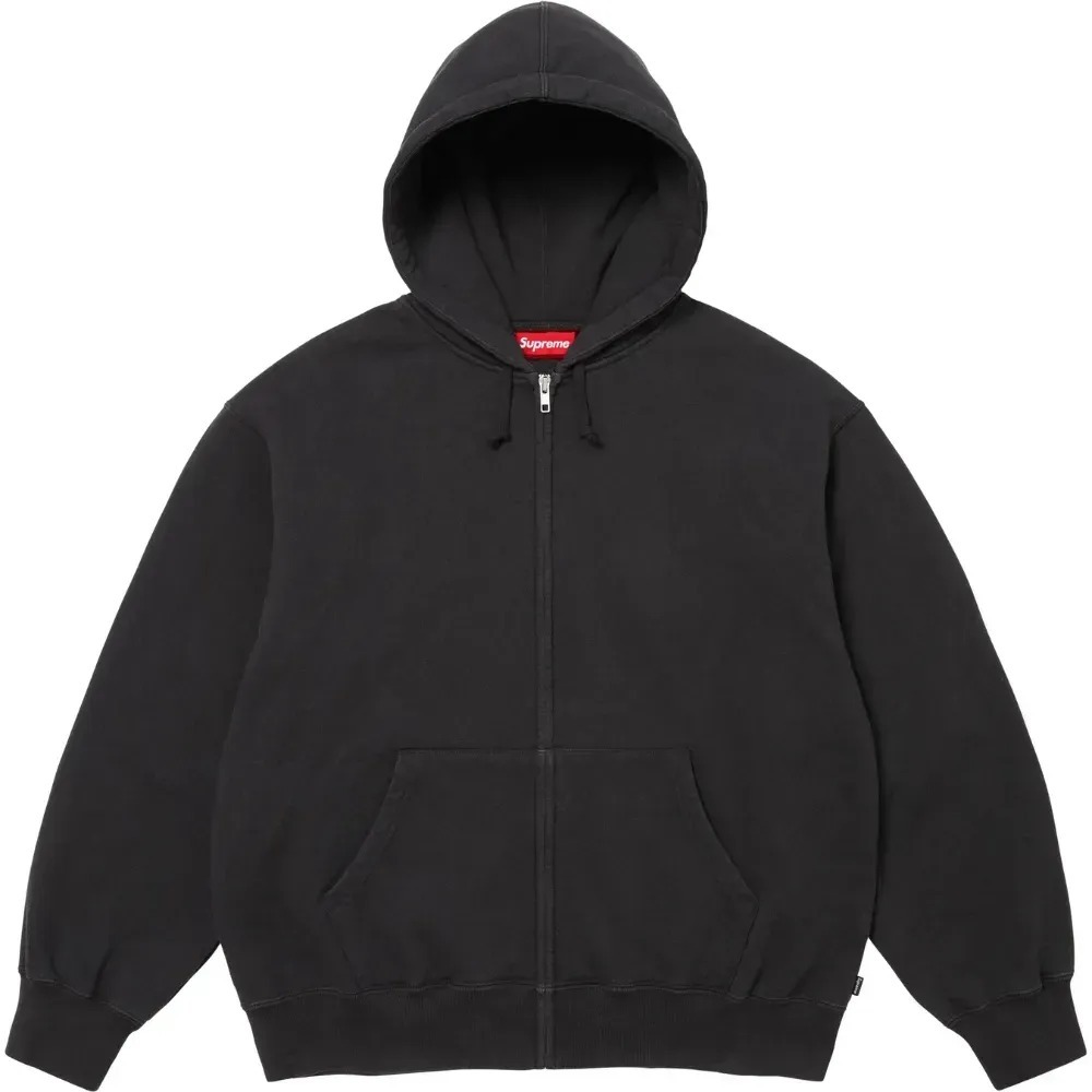 Moletom Supreme Cut Out Zip Up Hooded Black SS26-W3 — M / G, Novo