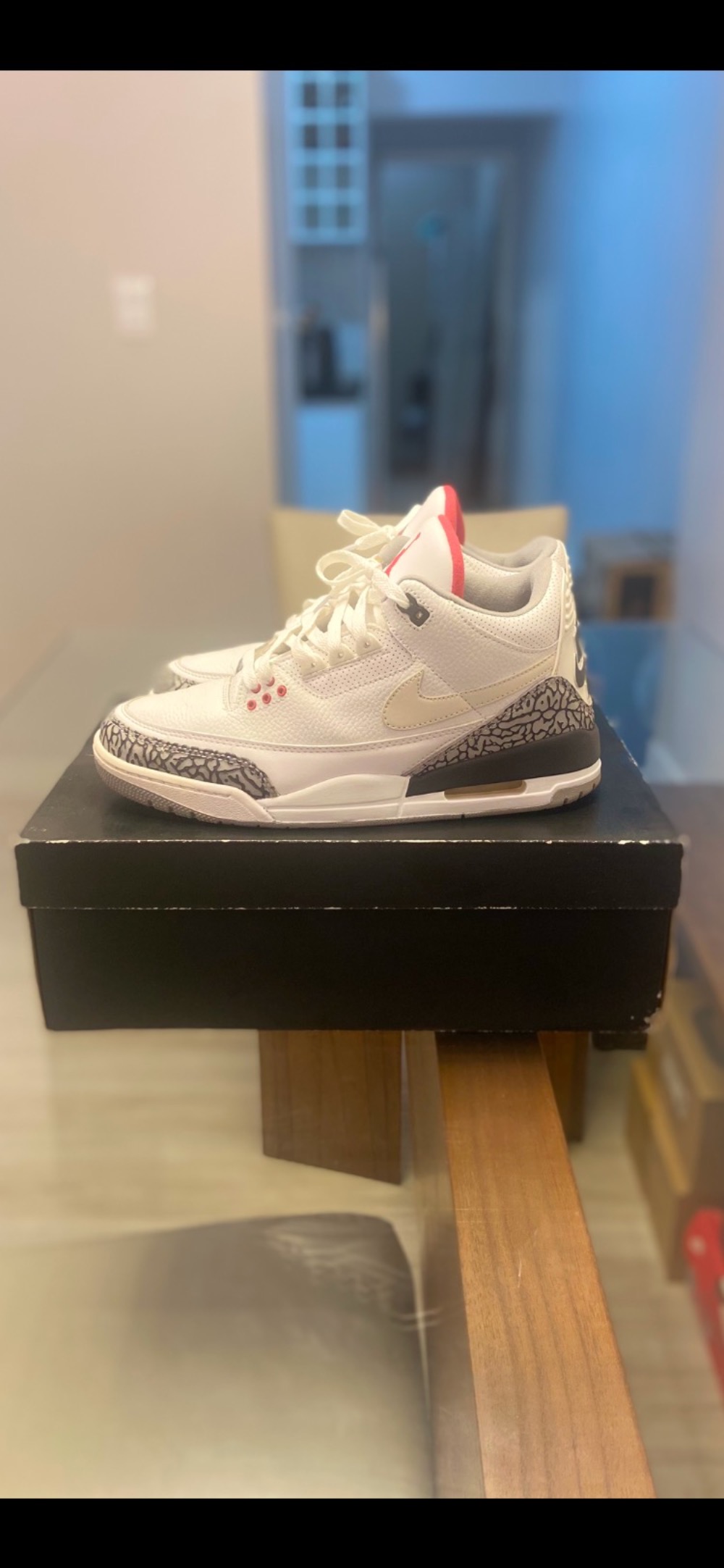 Air Jordan 3 White Cement Reimagined — 46, Usado