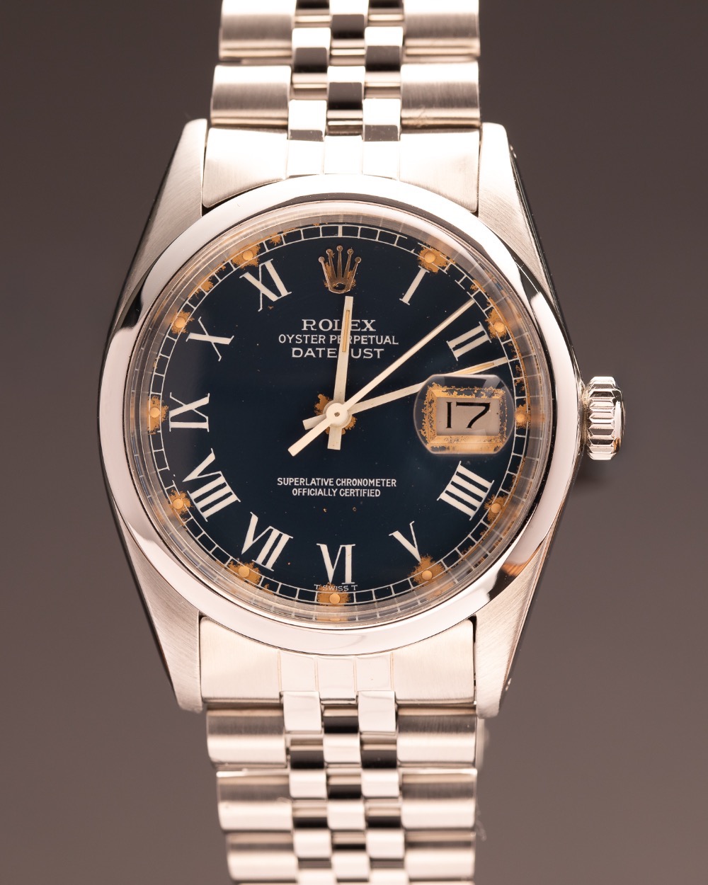 Relógio Rolex Vintage Datejust Blue Buckley 16000 36mm — Único, Usado