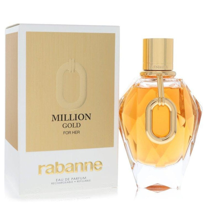 Perfume Paco Rabanne Million Gold 90 ML Eau De Parfum Refillable Spray Feminino