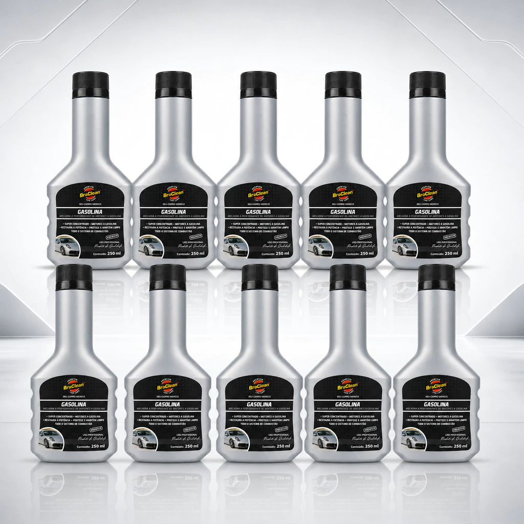 Aditivo Gasolina BraClean 250ml Kit 10 Unidades Para Honda PCX 160 Moto Uso Automotivo Via Tanque