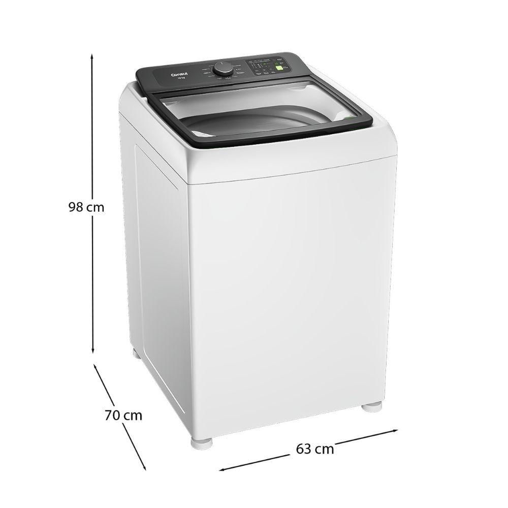 Foto 2 de Lavadora de Roupas Consul CWN16 16kg Automática com Ciclo Rápido Branco 110V