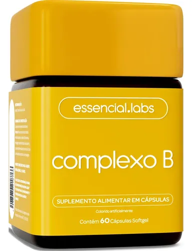 COMPLEXO B - Fórmula com Máxima Concentração e Biodisponibilidade - 60 Cápsulas Softgel