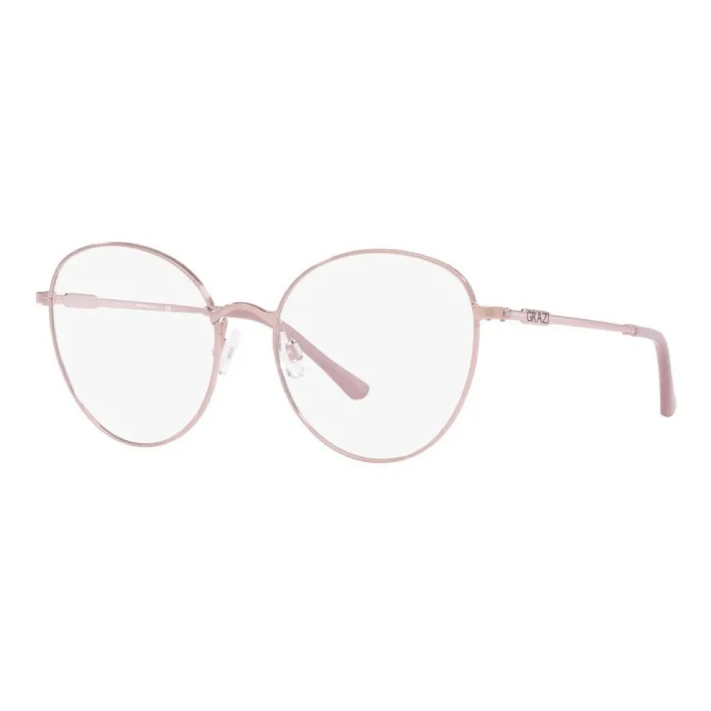 Foto 2 de Armação de Óculos de Grau Grazi GZ1023 Feminino Redondo Metal Rosa Armação de Óculos de Grau Gra
