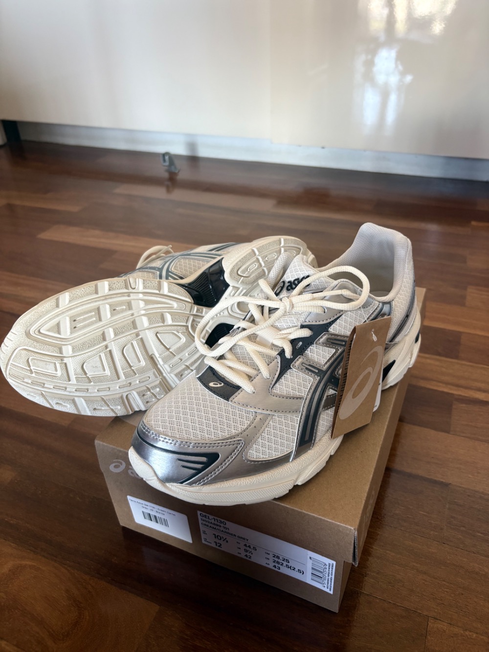 Asics Gel-1130 Cream Carrier Grey — 41.5 / 42 / 42.5, Novo