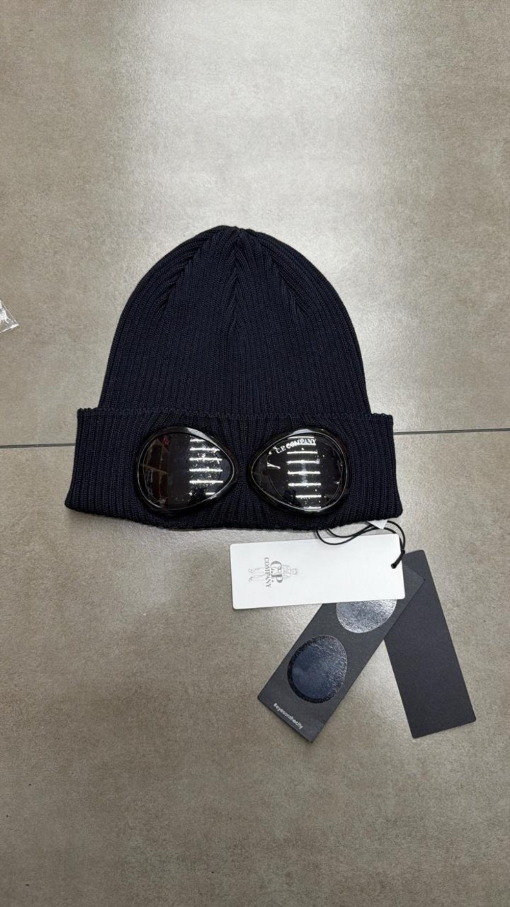Touca C.P. Company Cotton Google Total Eclipse Blue — Único, Novo