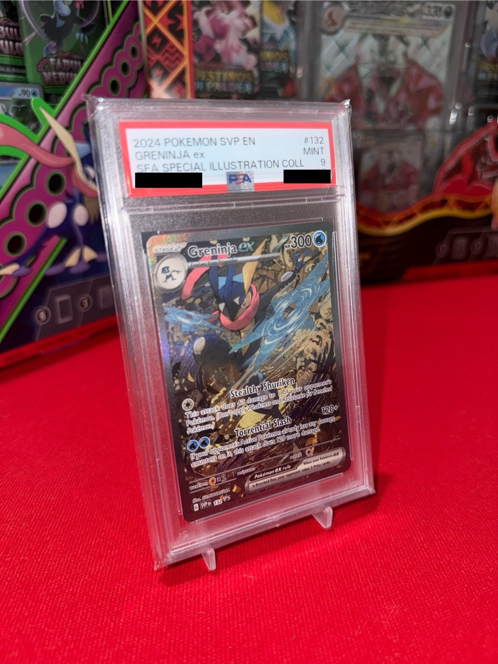 Greninja ex (132) Escarlate e Violeta Promos Pokémon TCG — PSA 9, Novo