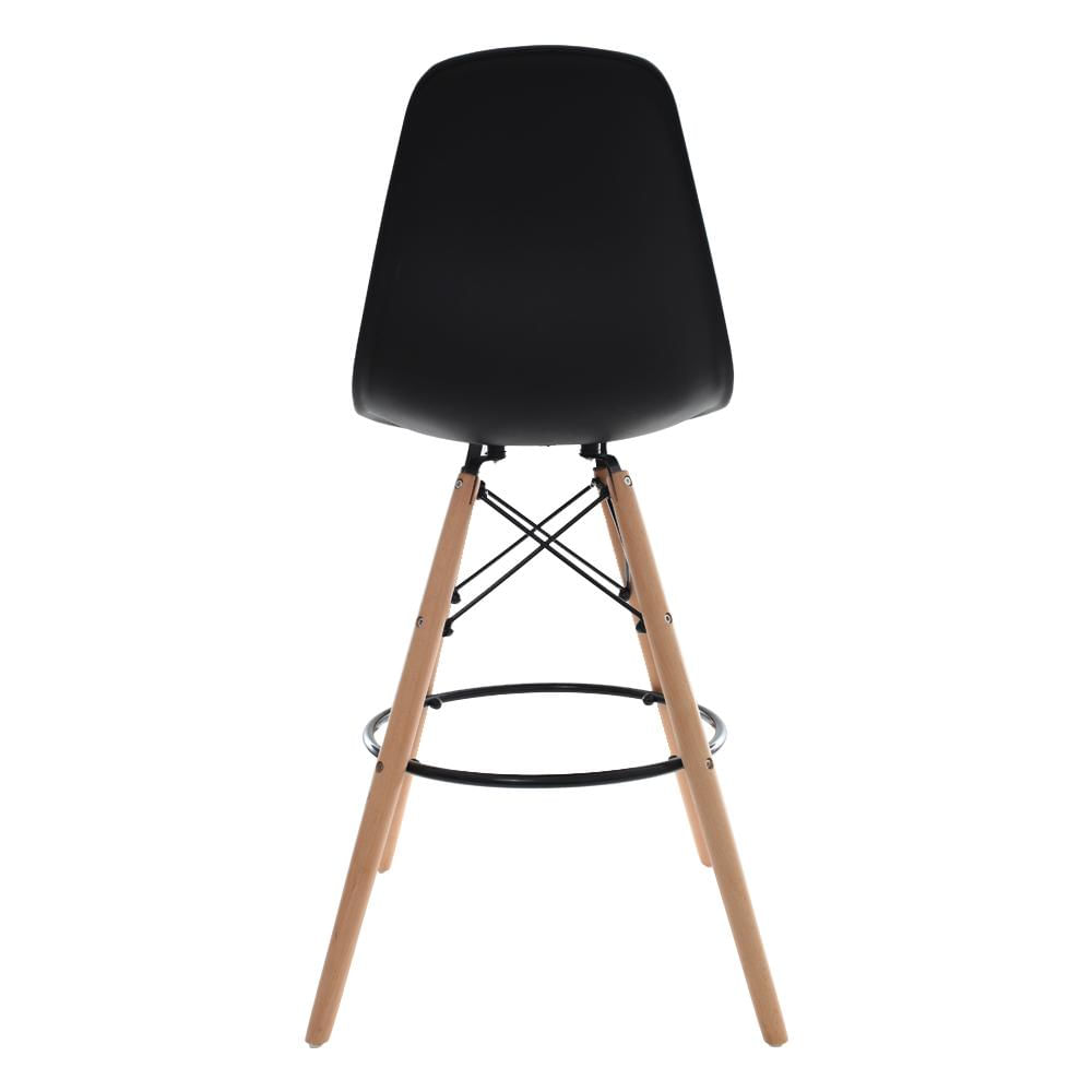 Foto 5 de Kit 4 Banquetas Altas Para Bar Cozinha Charles Eames Eiffel Preto