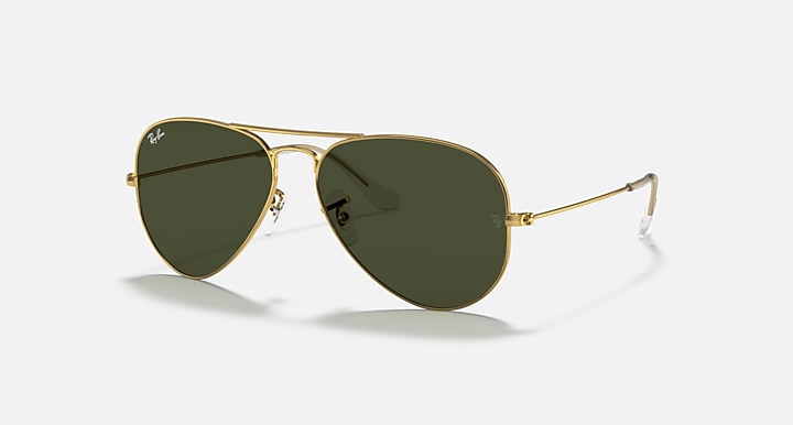 Ray-Ban Óculos De Sol Aviator Classic - Quadro Dourado-arista Lente Verde 58-14