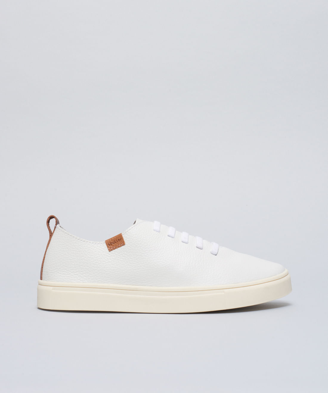 Tenis Couro Elastico Liso - Branco — 33 - branco