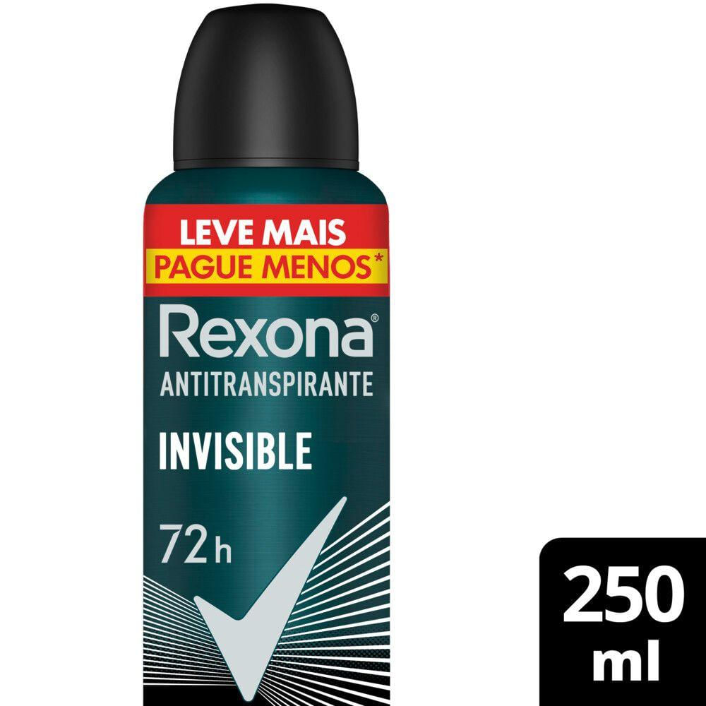 Desodorante Antitranspirante Aerossol Rexona Men Invisible 72h 250ml