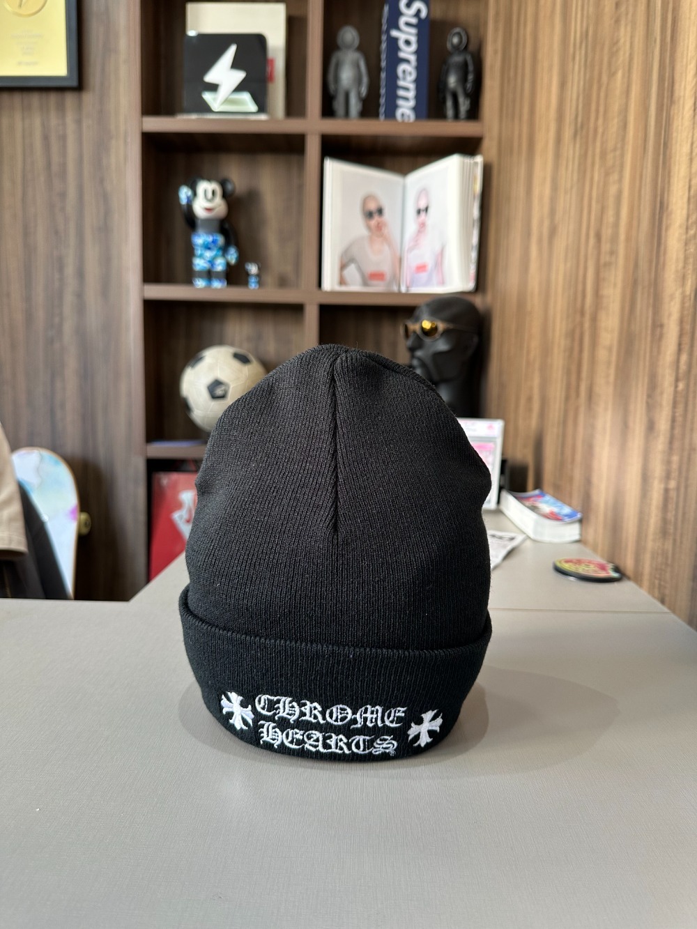 Touca Chrome Hearts Logo Embroidered Black — Único, Novo