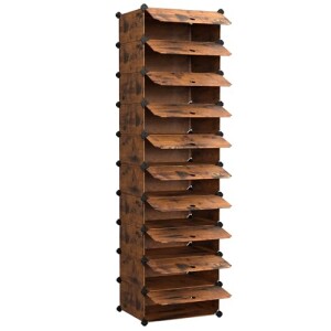 SONGMICS Armário para Sapatos Prateleira Modular 10 Compartimentos