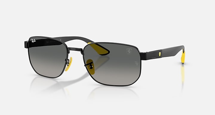 Ray-Ban Óculos De Sol Rb8329m Scuderia Ferarri Collection - Quadro Preto Fosco Lente Cinza 59-19