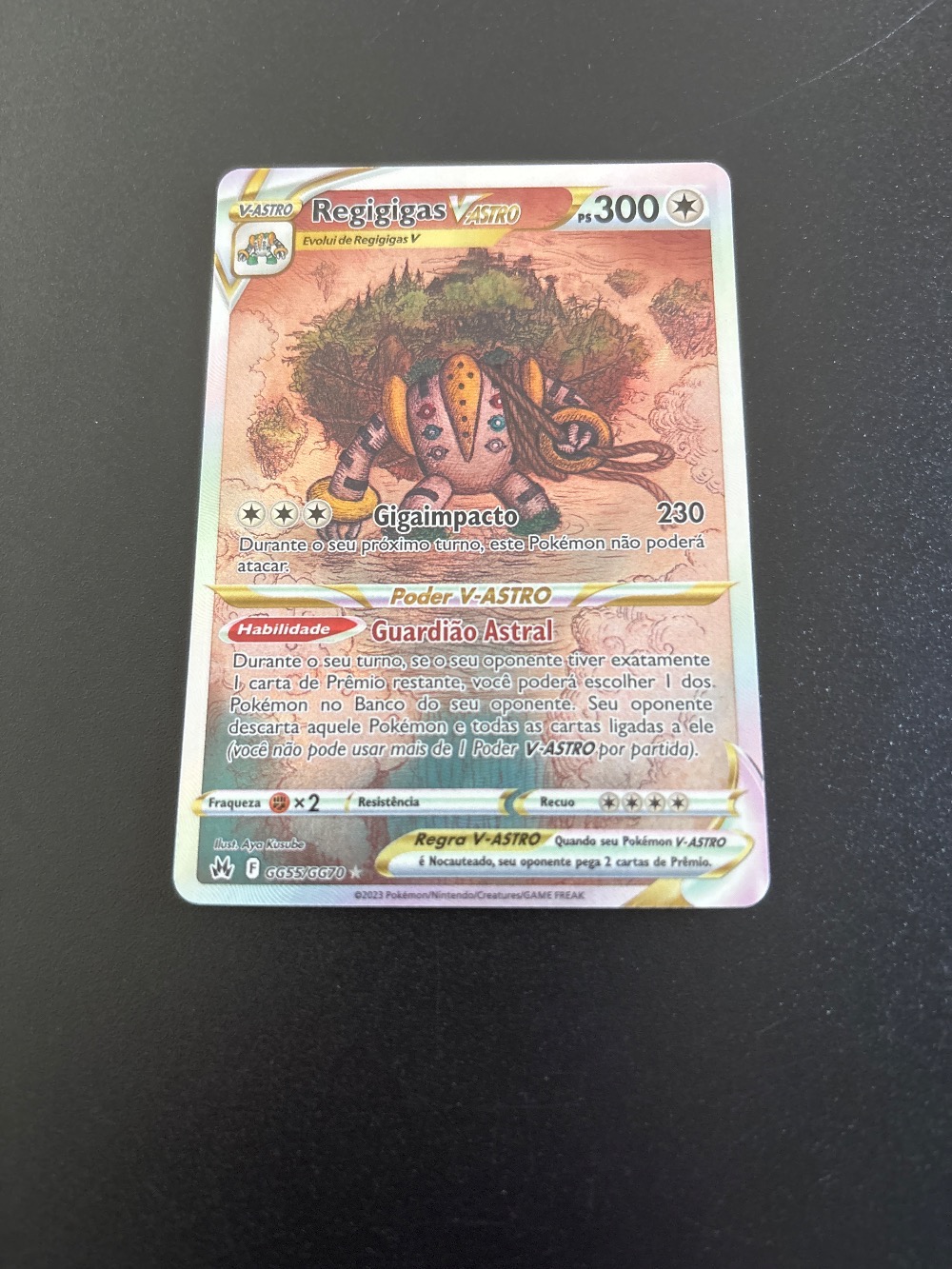 Regigigas V-ASTRO (GG50/GG70) Realeza Absoluta Pokémon TCG — Único, Novo