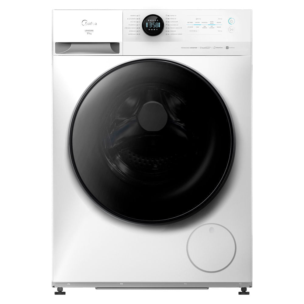 Máquina de Lavar 11kg Branca Slim HealthGuard Conectada Midea 220