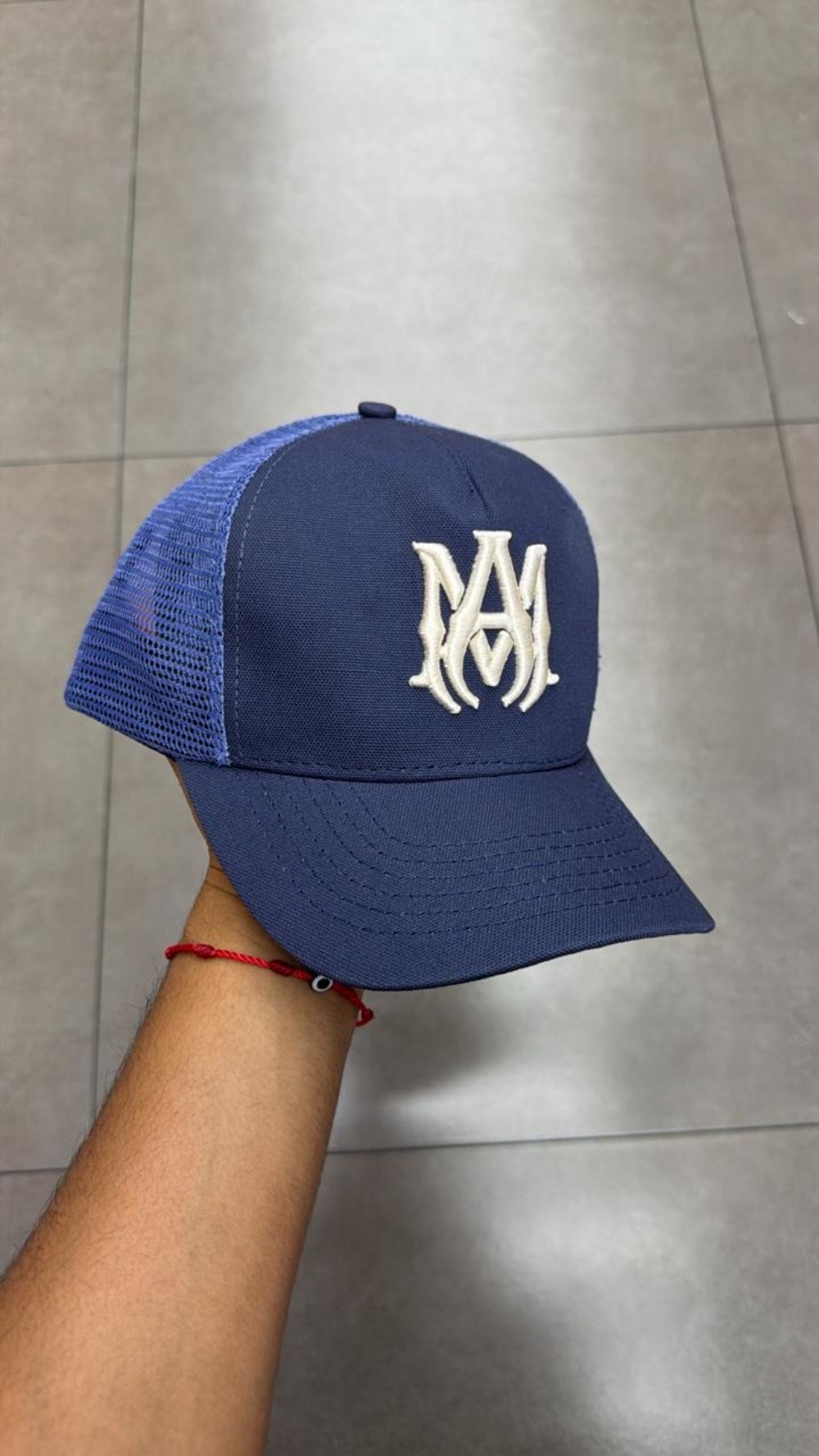 Boné Amiri Ma Trucker Navy White — Único, Novo