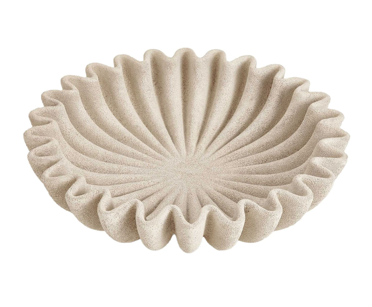 Centro de Mesa Franzido Bege Bege
