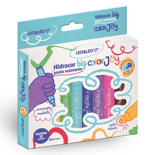 Caneta hidrografica, 10 cores, Color Joy, 10269, Leonora - CX 1 UN