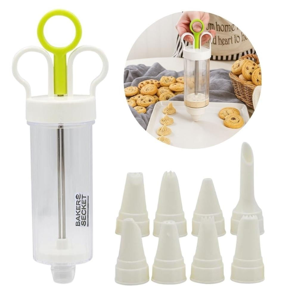 Jogo Confeitar Bico Russo Bisnaga Prensa Cupcake Biscoito