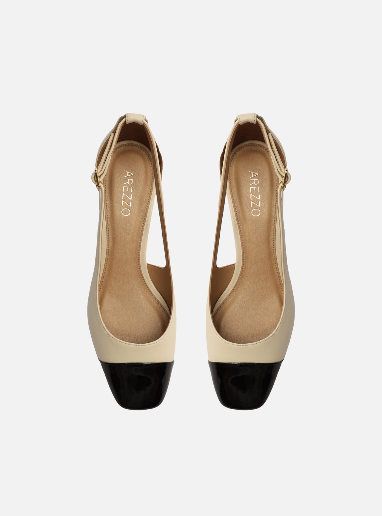 Foto 5 de Scarpin Off-White Couro Cap Toe Aberto