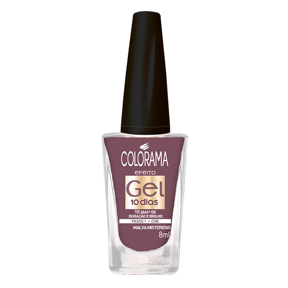 Esmalte Colorama - Efeito Gel 10 dias Passo 1 Tons Lilás — Malva Misterioso