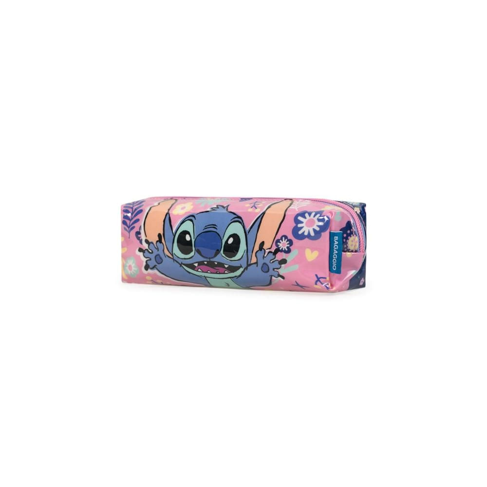Foto 2 de Estojo Escolar Feminino Stitch Rosa U / Rosa