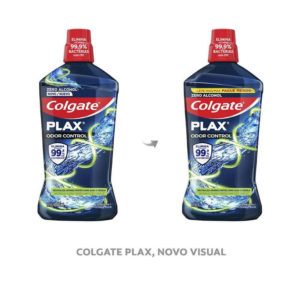 Foto 2 de Enxaguante Bucal Sem Álcool Colgate Plax Odor Control 1L