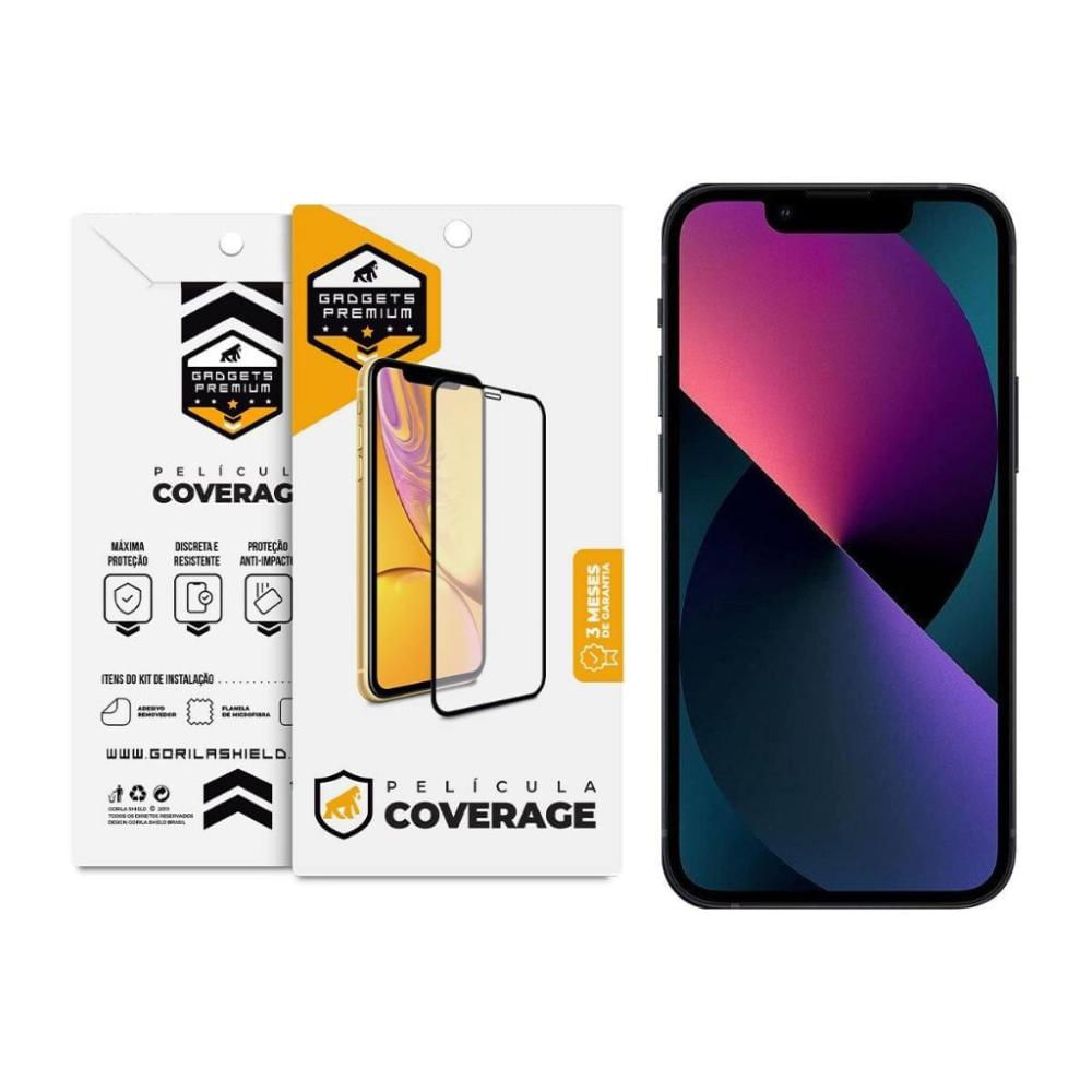 Película Coverage 5D Pro Preta Para iPhone 13 Mini - Gshield