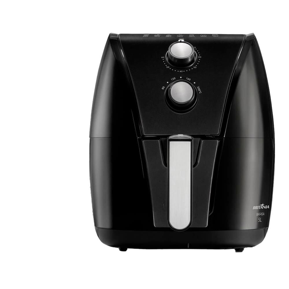 Fritadeira Elétrica Air Fryer Britânia BAF45A Revestimento Antiaderente Gold 5L Preta Preto / 110