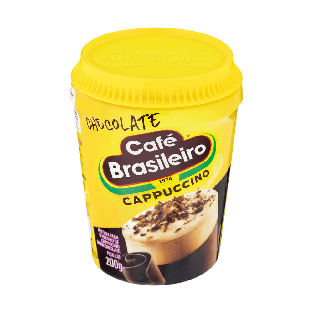 Cappuccino Chocolate Café Brasileiro Pote 200g