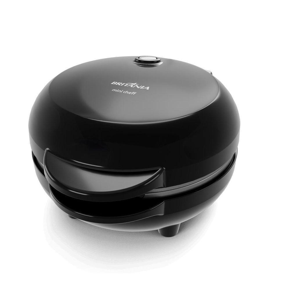 Mini Grill E Sanduicheira Britânia 550W Chapas Lisas BGRE03A 220V