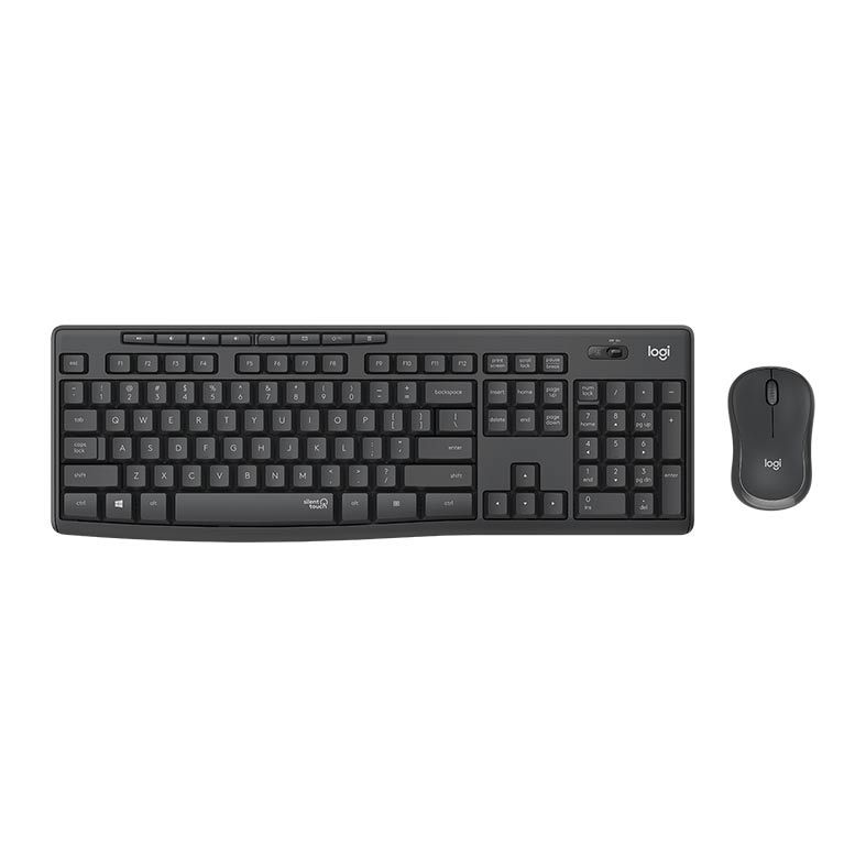 Kit Teclado e Mouse Logitech MK295 USB Silent Wireless Preto, 920-009793
