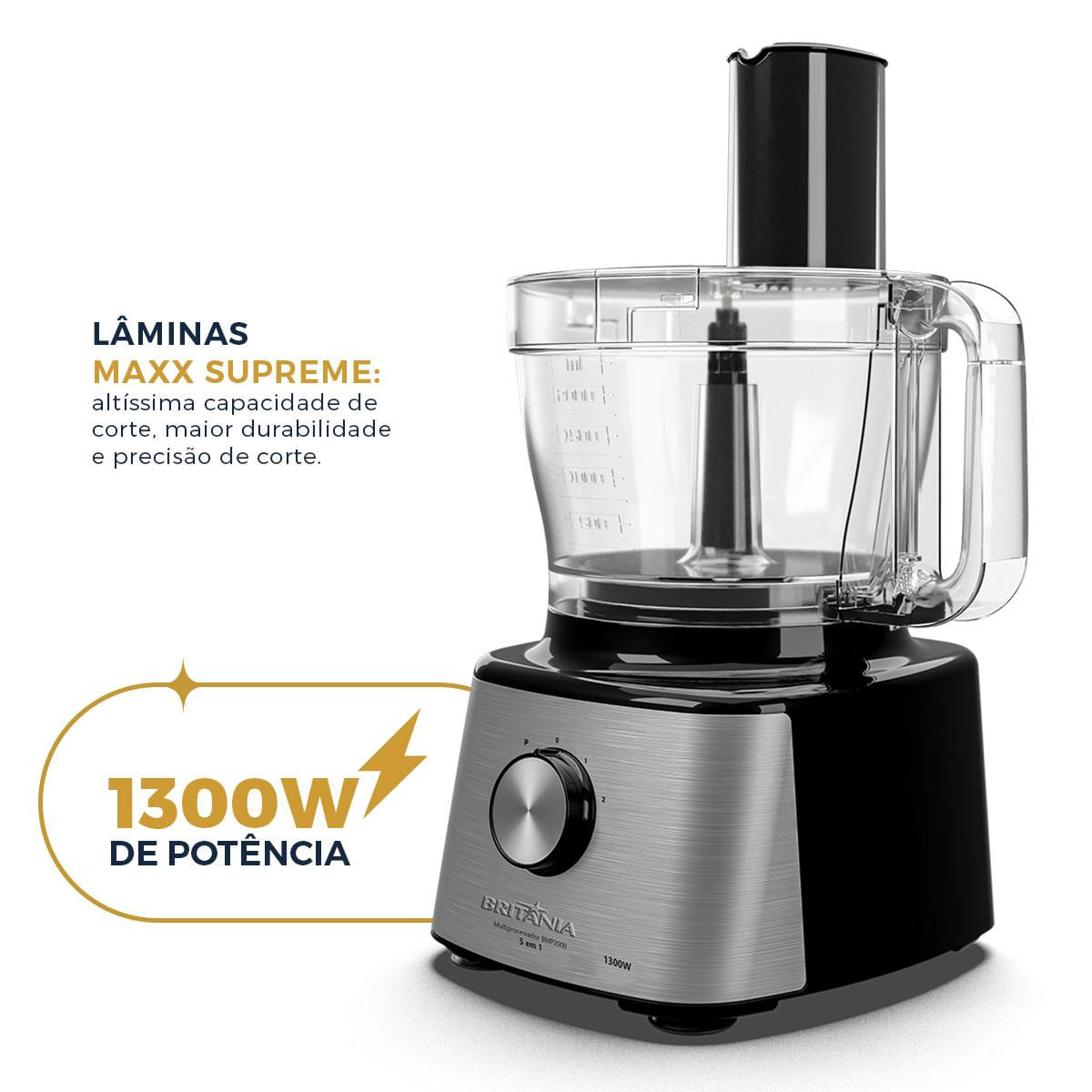 Foto 2 de Multiprocessador Britânia Multifunções 5 em 1 1300W BMP2000 110