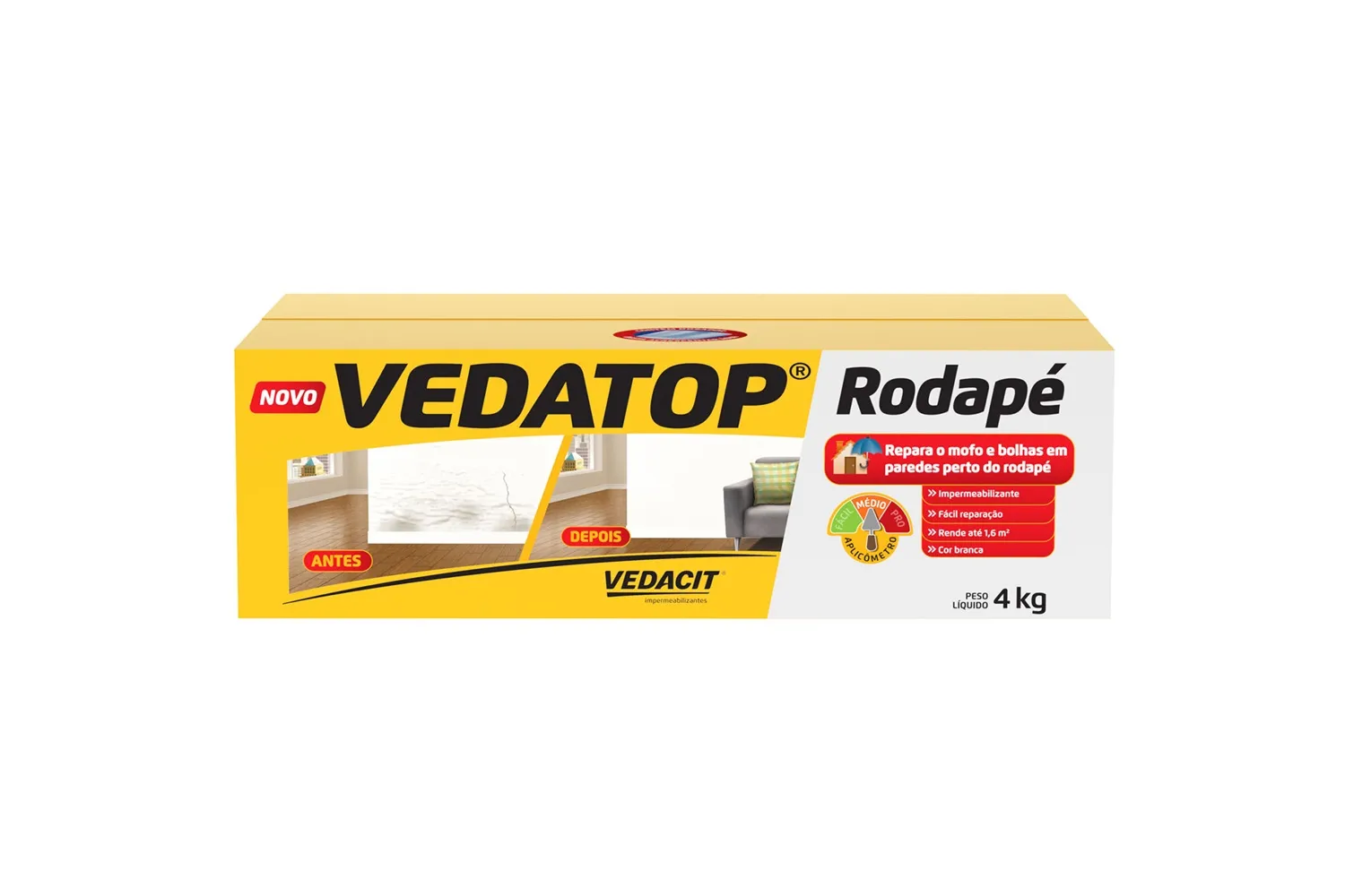 VEDATOP RODAPE CX 4 KG VEDACIT
