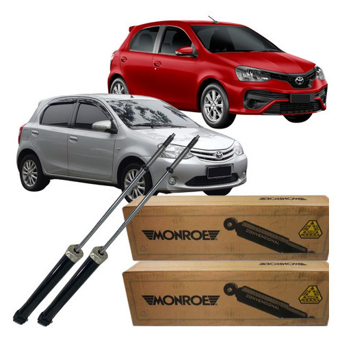 Kit Amortecedor Monroe Traseiro Toyota Etios Sedan 1.5 2017