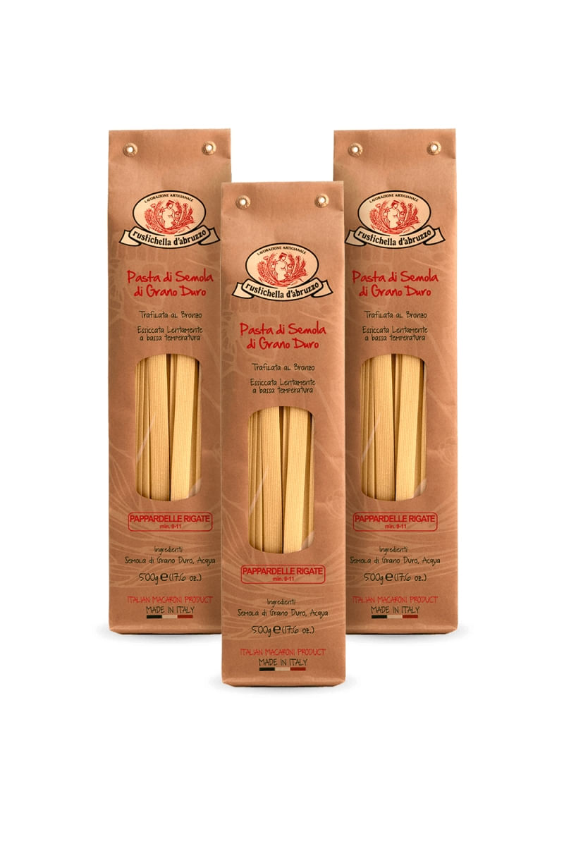 Kit 3 Pappardelle Trafilata Al Bronzo 500G Rustichella