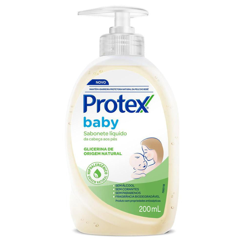 Sabonete Líquido Protex Baby da Cabeça aos pés Glicerina Natural 200ml