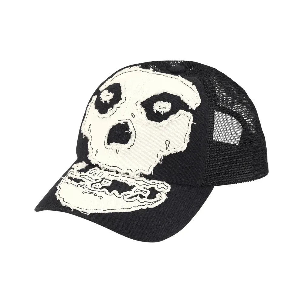 The Misfits x Supreme Boné Mesh Back 6-Panel Black SS26-W7 — Único, Novo