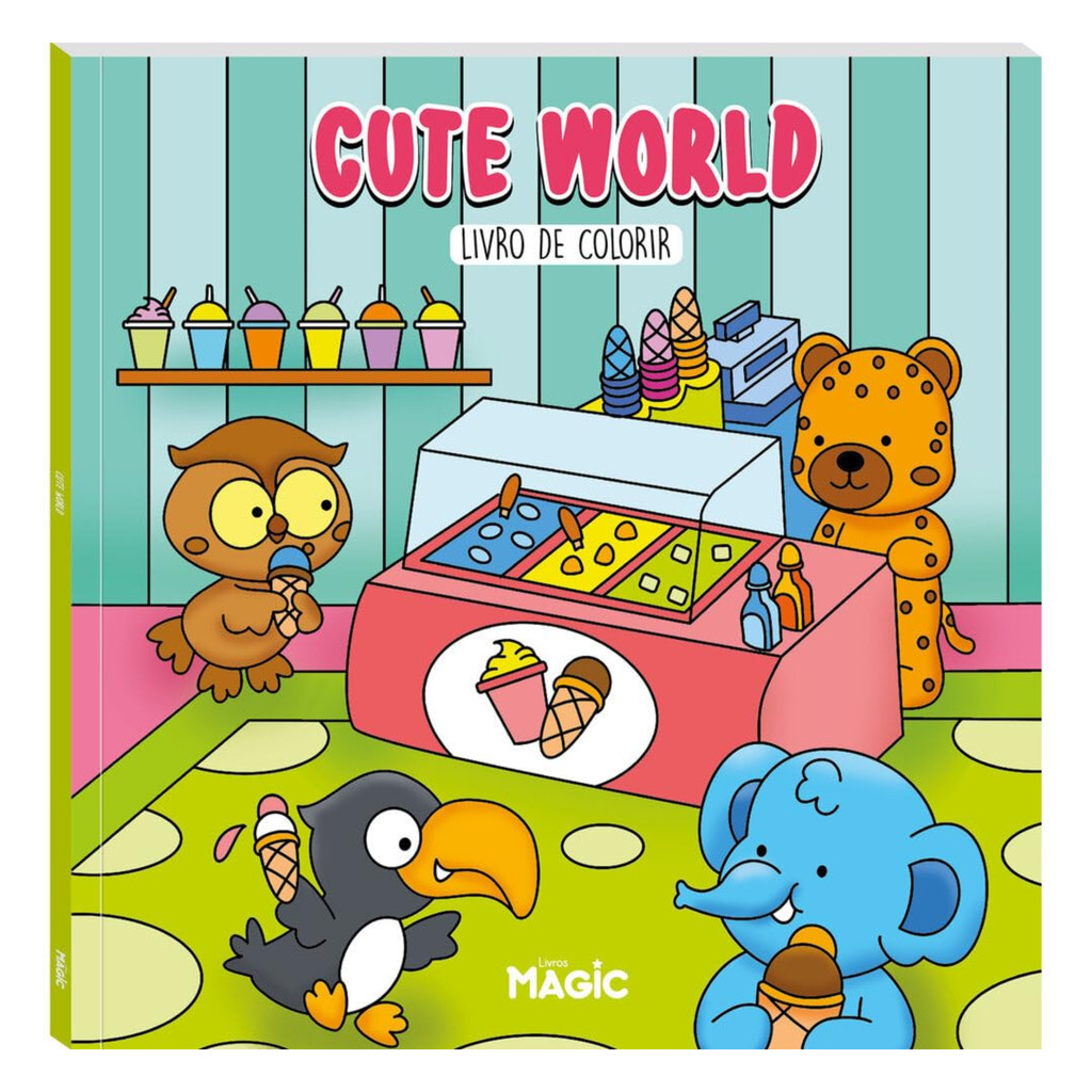 Livro para Colorir Cute World Magic - 1 Unidade