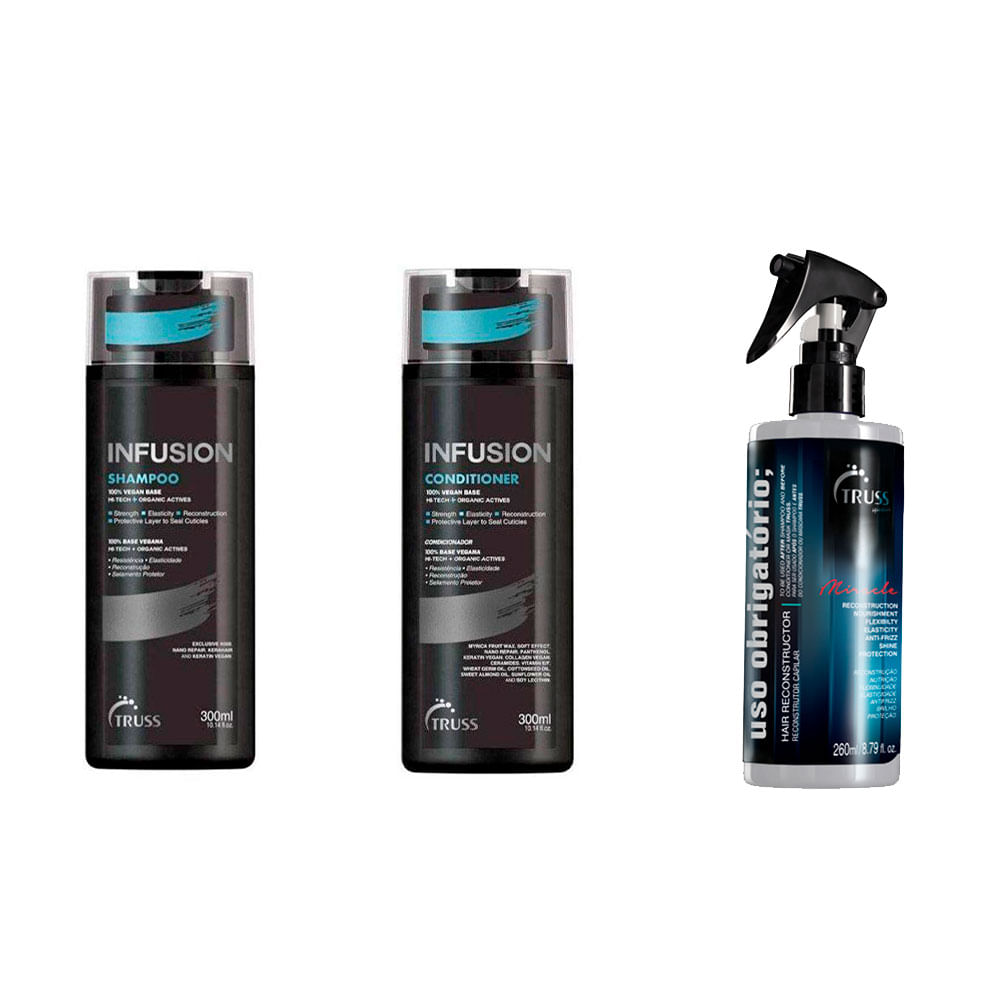 Truss Infusion Kit – Shampoo + Condicionador + Uso Obrigatório — Kit