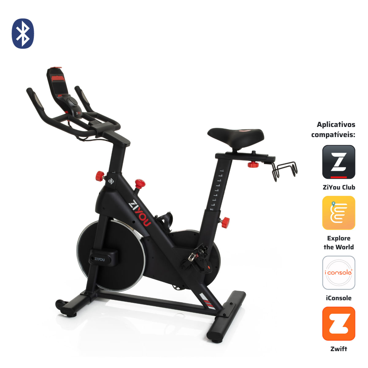 Foto 2 de Bicicleta Spinning Ergométrica Ziyou ZU150S G2 Bluetooth