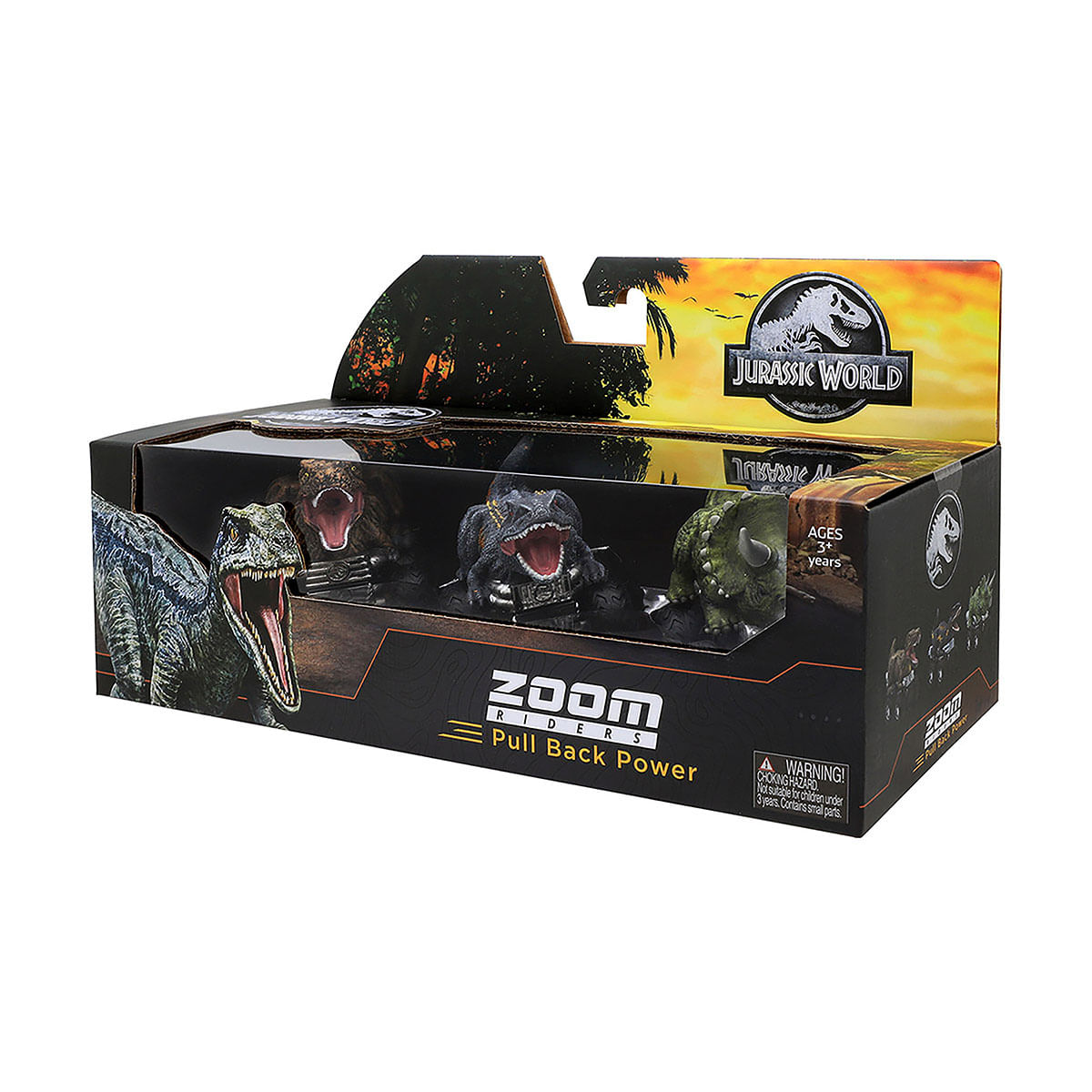 Foto 2 de Jurassic World Carrinhos 7Cm T.Rex, Indoraptor E Triceratops