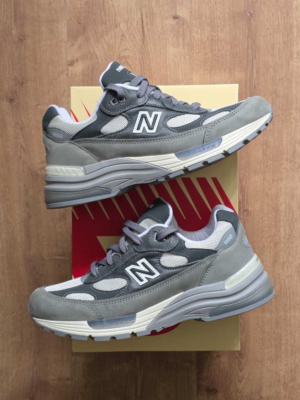 New Balance Made in USA 992 Shadow Grey Turtledove Blacktop — 38, Usado