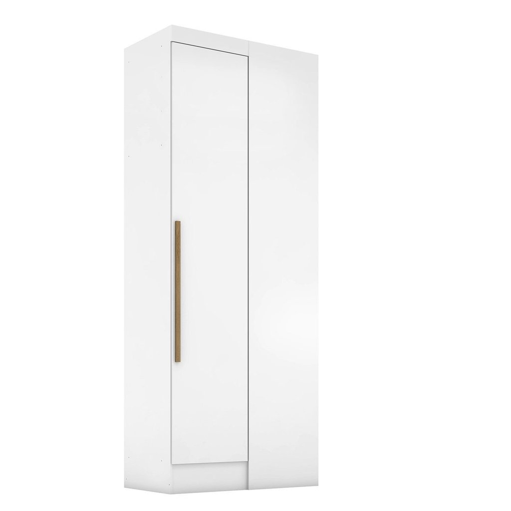 Módulo para Guarda-Roupa Smart Canto 1 Porta Espresso Móveis Branco Branco