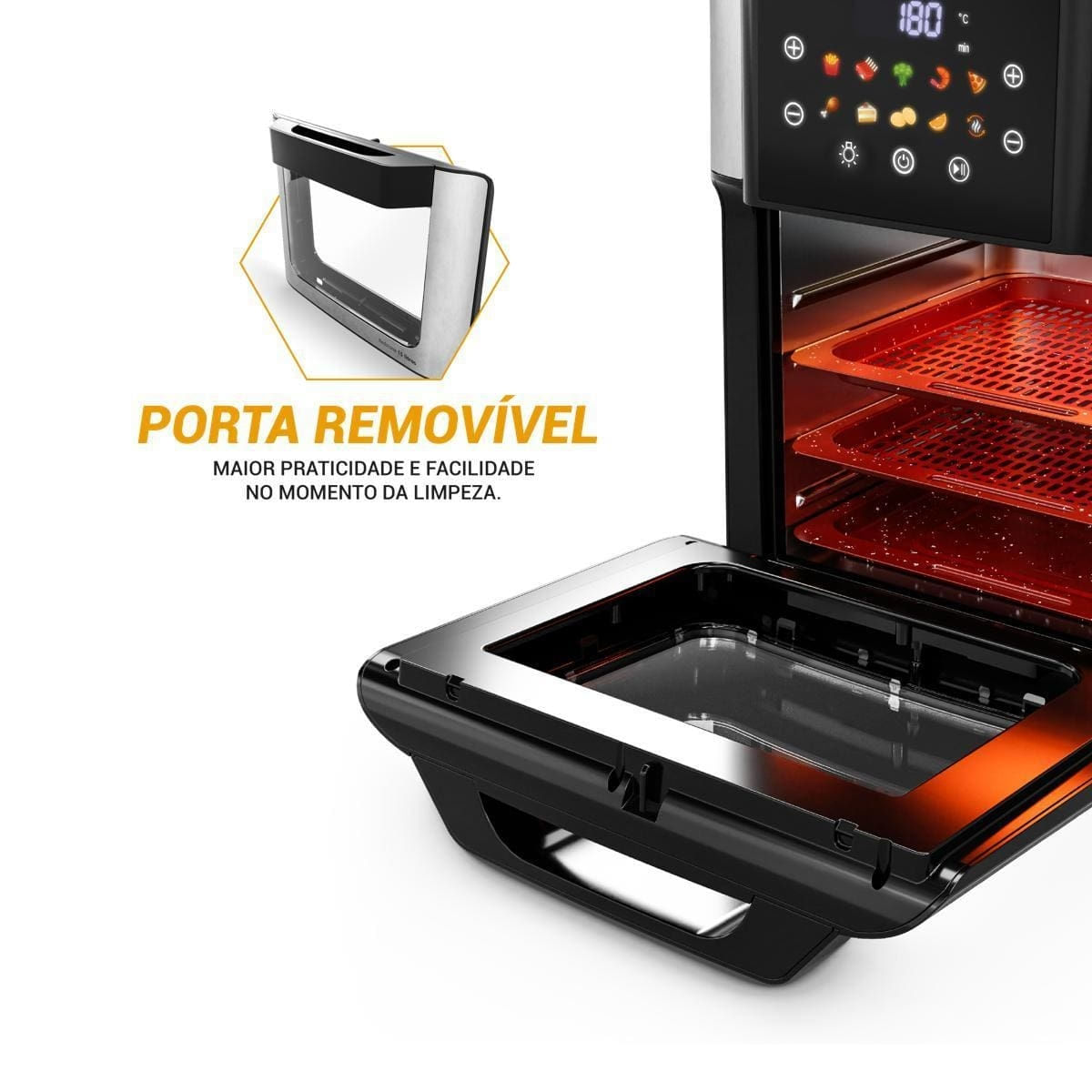 Foto 3 de Fritadeira Elétrica Oven Philco PAF15A 15L Redstone Preta 110