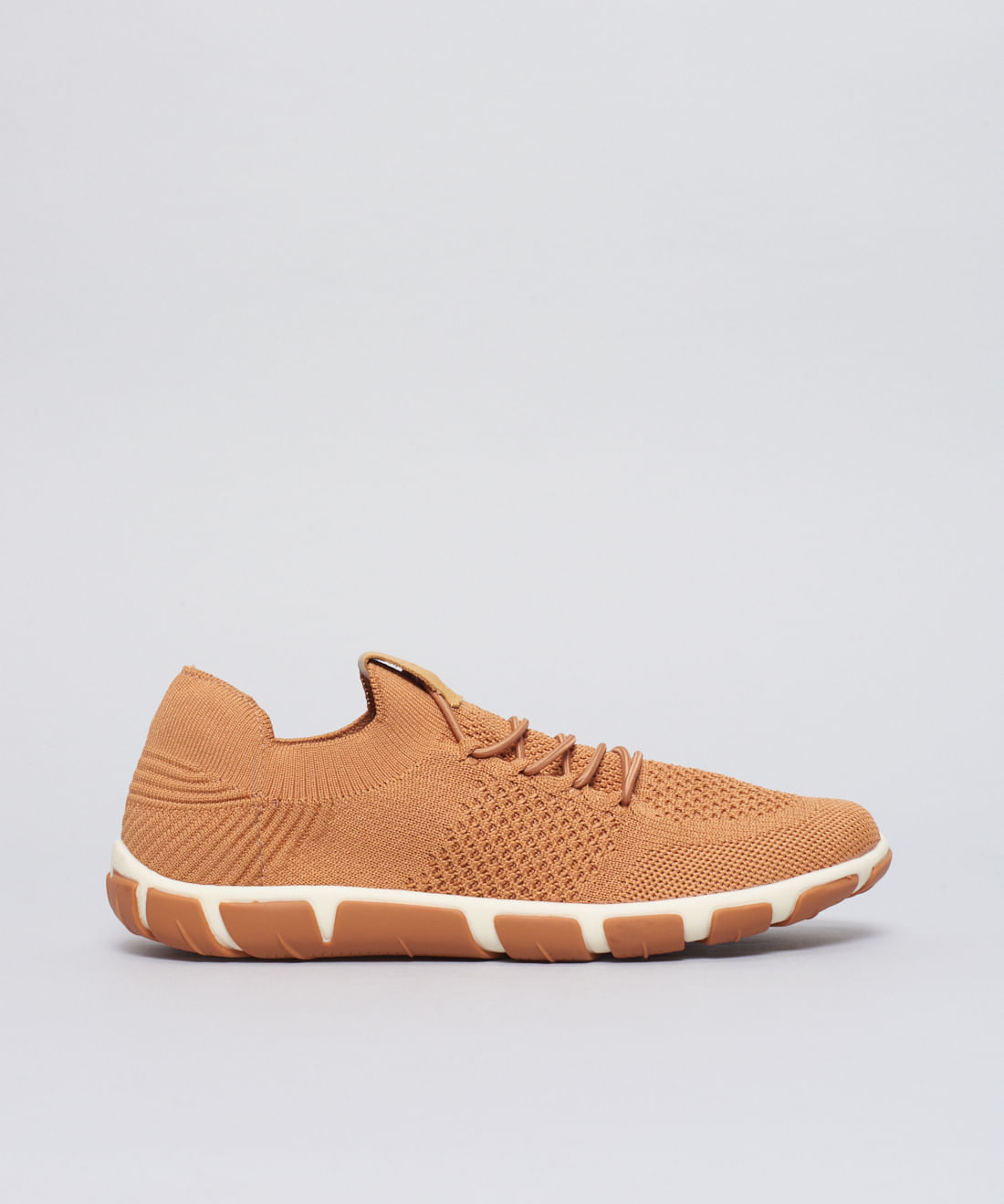 Tenis Knit Frances - Caramelo/New Mostarda — 33 - caramelo/new mostarda